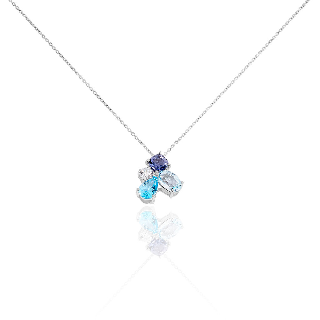 Collier Or Weiss Doryne Puces Topaze Iol - Spannringe Damen | OROVIVO