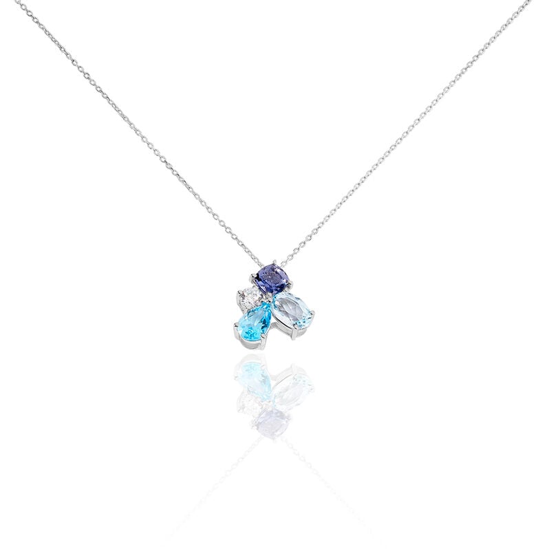 Collier Or Weiss Doryne Puces Topaze Iol - Spannringe Damen | OROVIVO