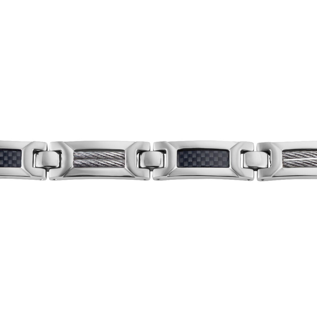 Bracelet Bruce Acier Cable Et Carbone - Spannringe Herren | OROVIVO