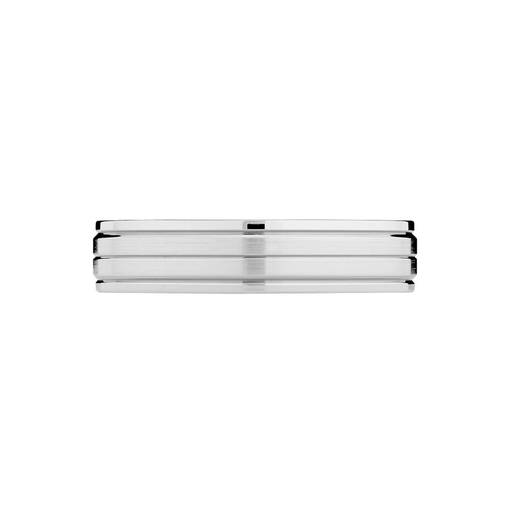 Alliance Basile Ruban Plat Or Blanc - Spannringe Unisex | OROVIVO