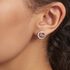 ELISEUM 50 Damen Ohrstecker Silber 925 Zirkonia Weiß 0,08 ct Spirale