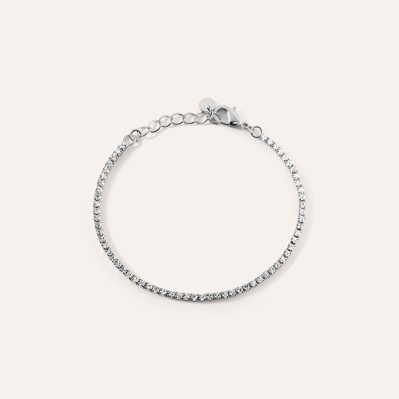 Bracciale Tennis Romantic Shine Metallo Cristallo - Spannringe Damen | OROVIVO