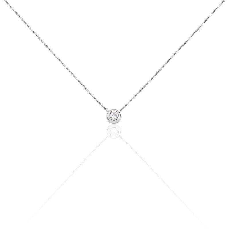 BAMALA 1 Damen Collier Silber 925 Zirkonia Wei&szlig; 1,45 ct - Halsketten Damen | OROVIVO