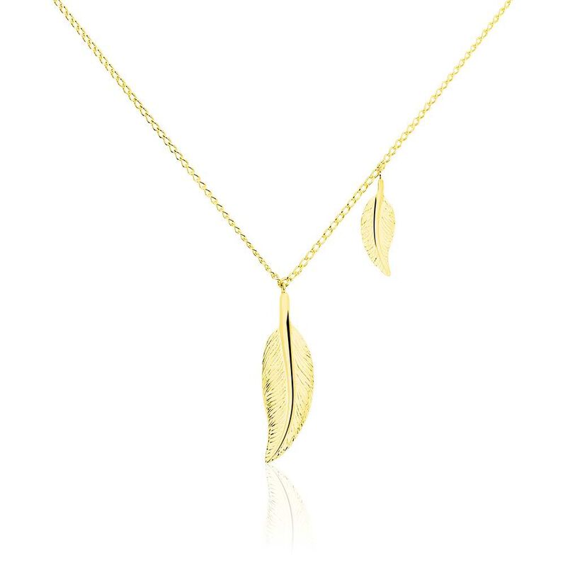 Collana in oro giallo Foglia - Spannringe Damen | OROVIVO