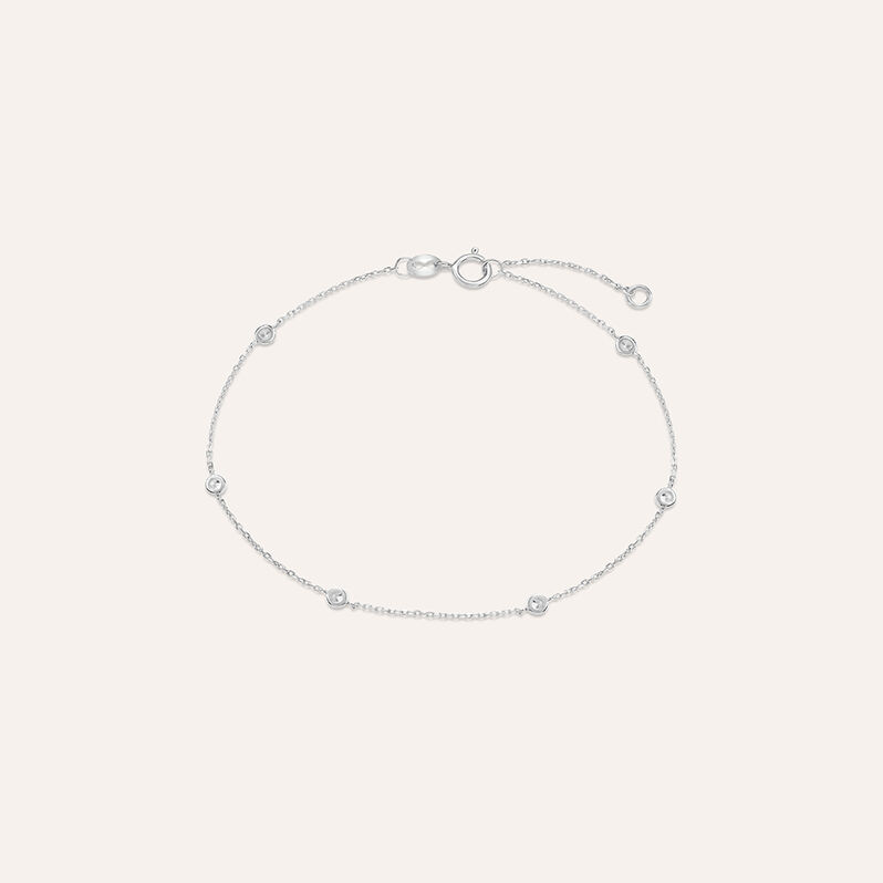 Bracciale Multi Punto Luce Claire Oro Bianco Cubic Zirconia - Spannringe Damen | OROVIVO