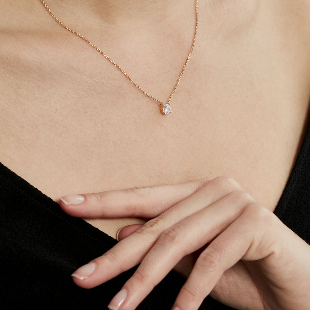 Damen Collier Vergoldet Zirkonia Nilay - Halsketten Damen | OROVIVO