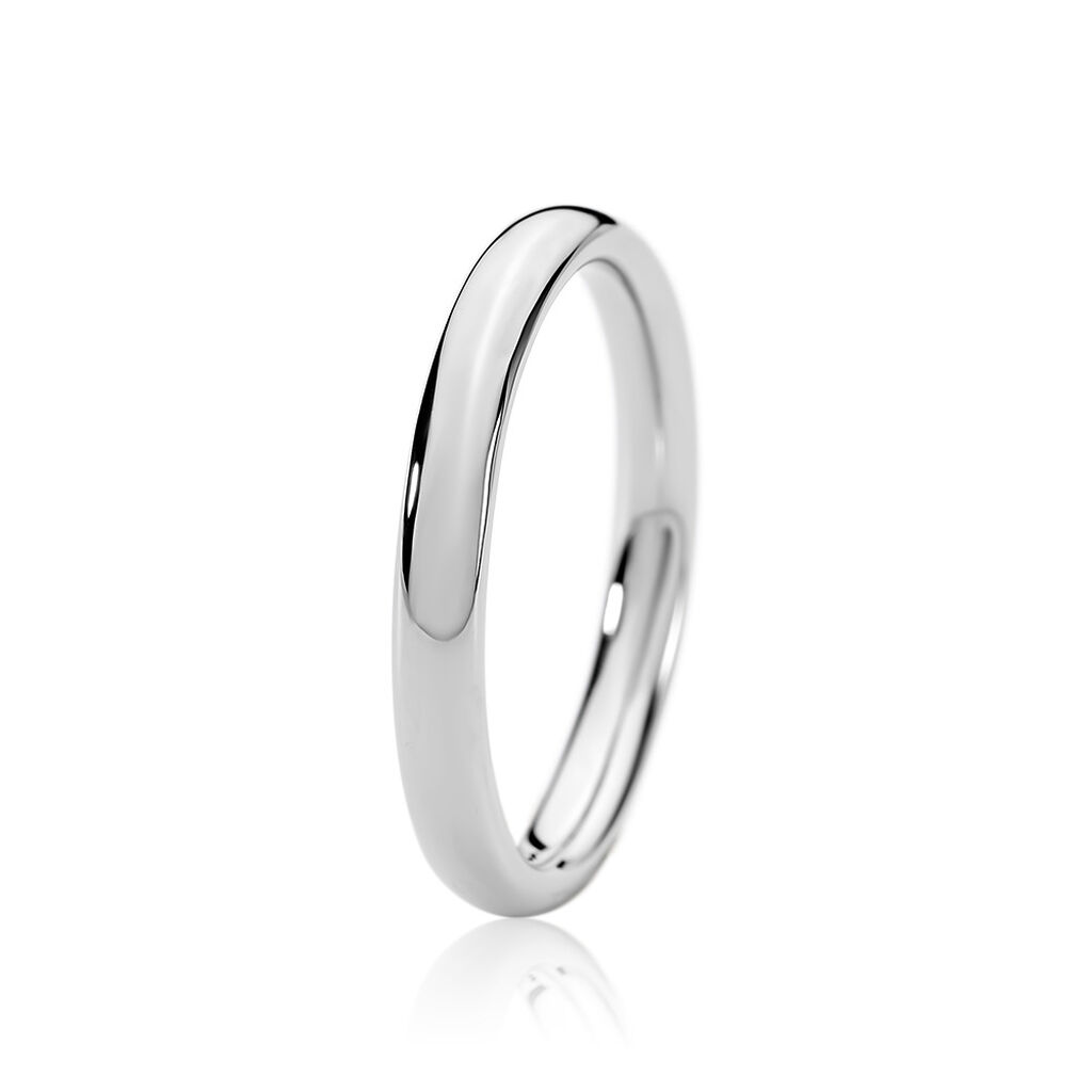 SIMPLO 1 Unisex Ring Weißgold 585 (14 Karat), Ring ohne Stein