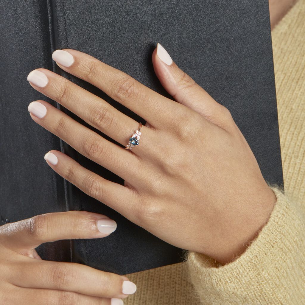 Bague Or Rose Et Topaze Anastasya - Spannringe Damen | OROVIVO