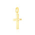 KREUZ 2 Unisex Anhänger Gold 375 (9 Karat) Diamant Weiß 0,02 ct Religiöses Kreuz