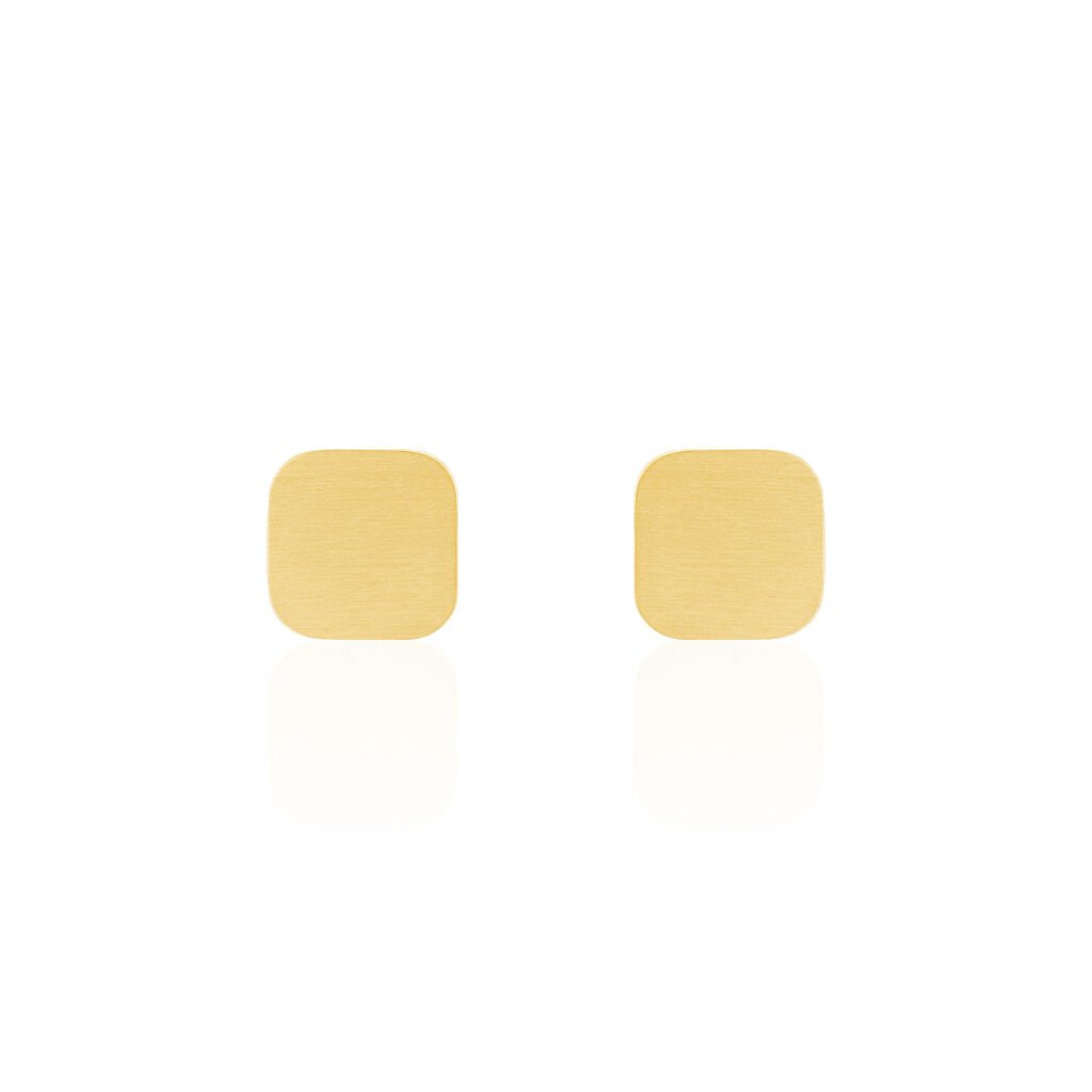 SVENJA 1 Damen Ohrstecker Edelstahl vergoldet Viereck