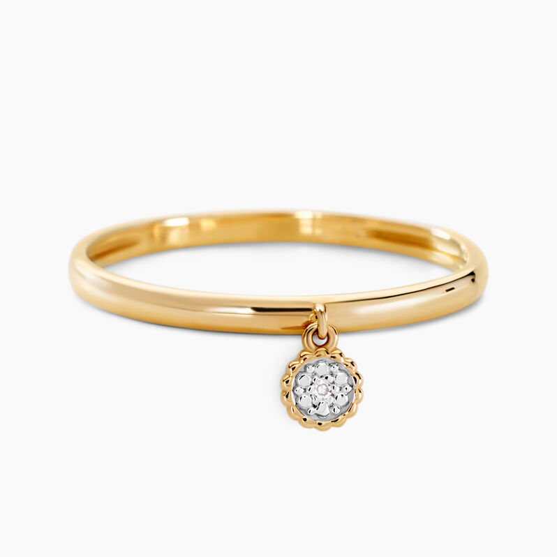 Bague Mon 1er Diamant Or Jaune Diamant - Spannringe Damen | OROVIVO