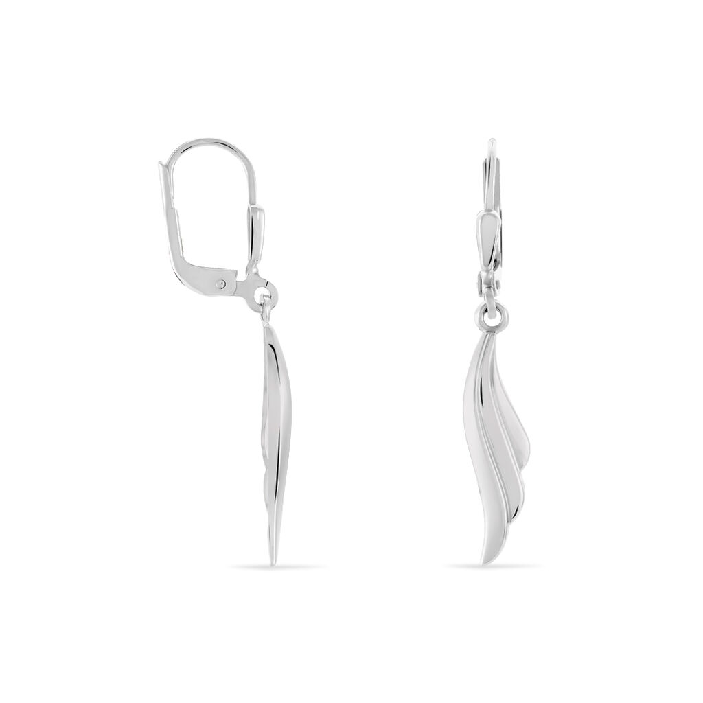 Damen Ohrringe Lang Silber 925 Welle