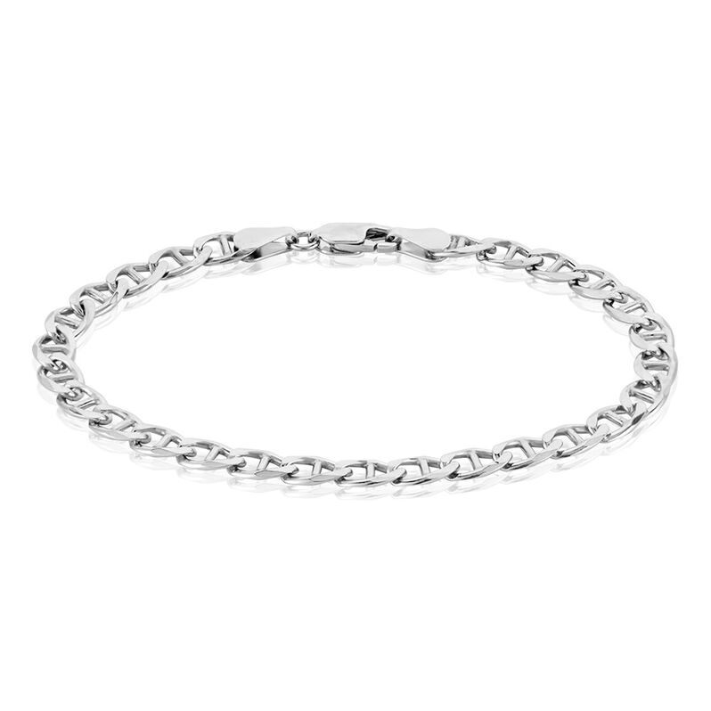 Bracciale Catena Gentleman Argento Rodiato - Spannringe Herren | OROVIVO