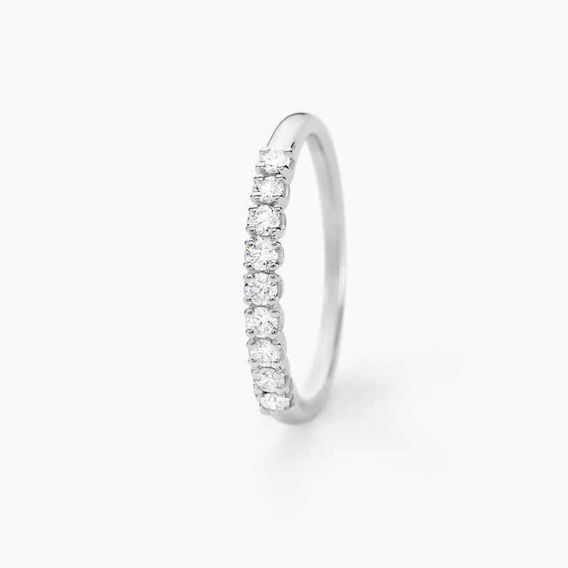 Alliance Hera Or Blanc Diamant - Spannringe Damen | OROVIVO