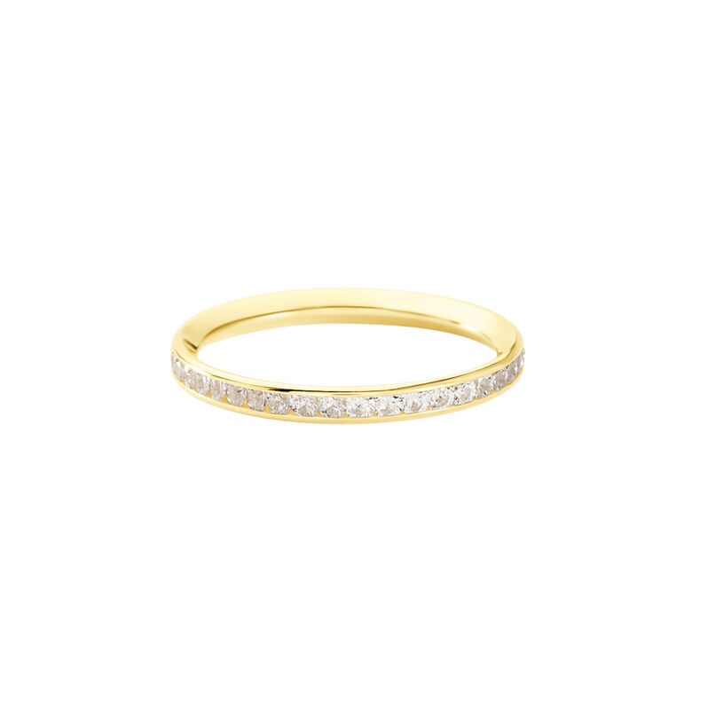 Annia Damen Ring Gold 375 (9 Karat) Zirkonia Wei&szlig; - Ringe mit Stein Damen | OROVIVO