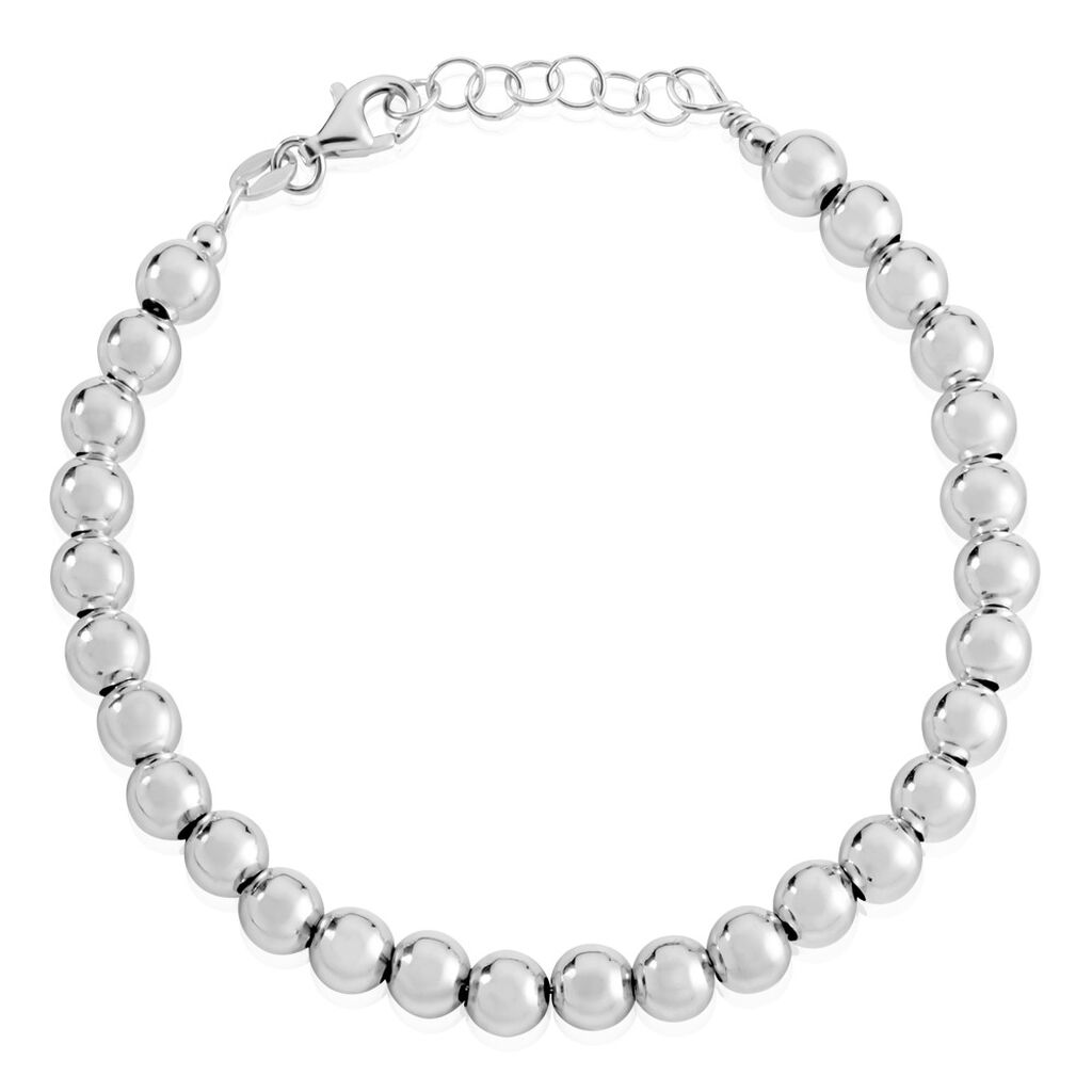 ZAYLA Damen Armband Silber Silber 925 Ball B 6 mm, Armband ohne Stein