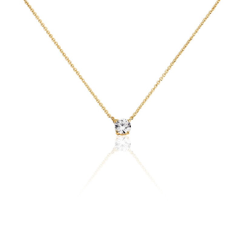 NILAY Damen Collier Vergoldet Zirkonia Wei&szlig; 0,27 ct - Halsketten Damen | OROVIVO