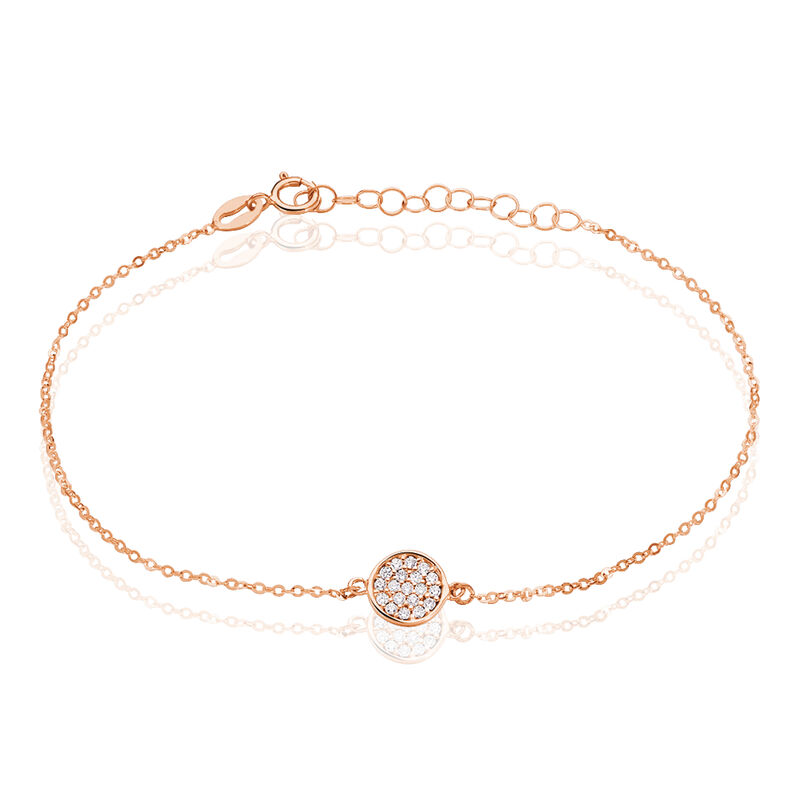 Bracelet Helinie Or Rose Oxyde De Zirconium - Spannringe Damen | OROVIVO
