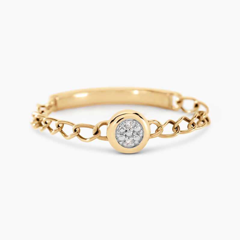 Bague Mahe Or Jaune Diamant - Spannringe Damen | OROVIVO
