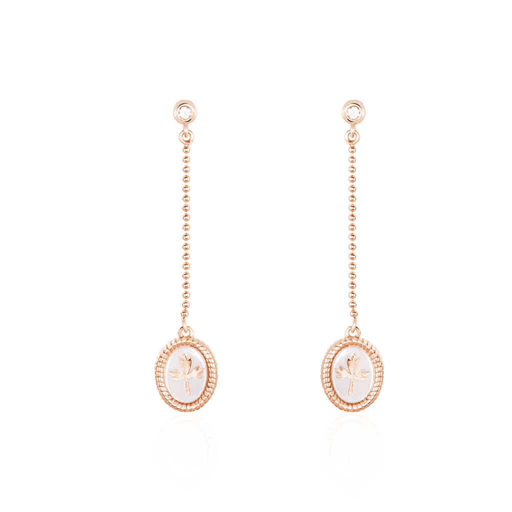 Damen Ohrstecker Lang Silber 925 Rosé Vergoldet - Ohrstecker Damen | OROVIVO