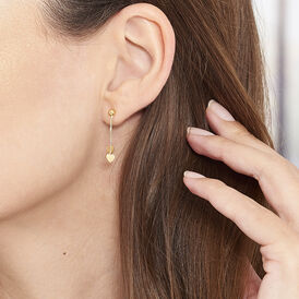 Damen Ohrstecker Lang Gold 375 Herz - Ohrstecker lang Damen | OROVIVO