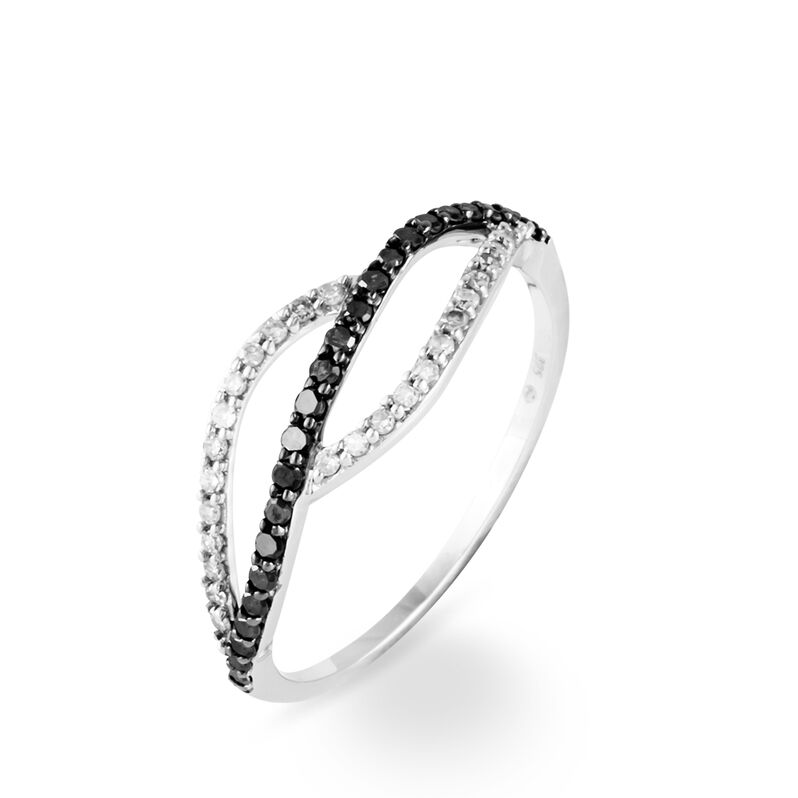 Bague Emmeline Or Blanc Diamant - Spannringe Damen | OROVIVO