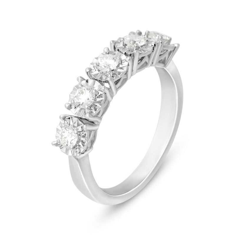 Anello Riviere Diamotion Oro Bianco Diamante - Spannringe Damen | OROVIVO