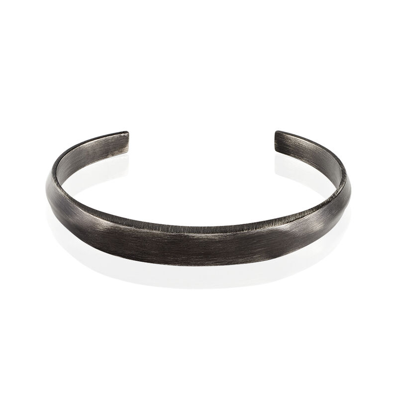 CORVIN Herren Armreif / Armspange Edelstahl Schwarz Hexagon B 48 mm - Armb&auml;nder Herren | OROVIVO