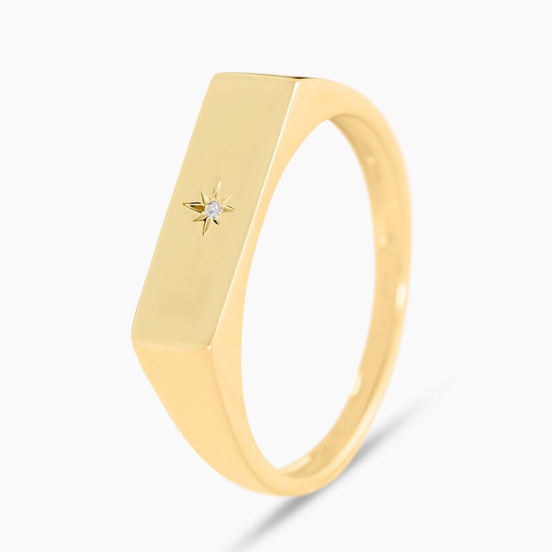Chevalière Dulcibella Or Jaune Diamant - Spannringe Damen | OROVIVO