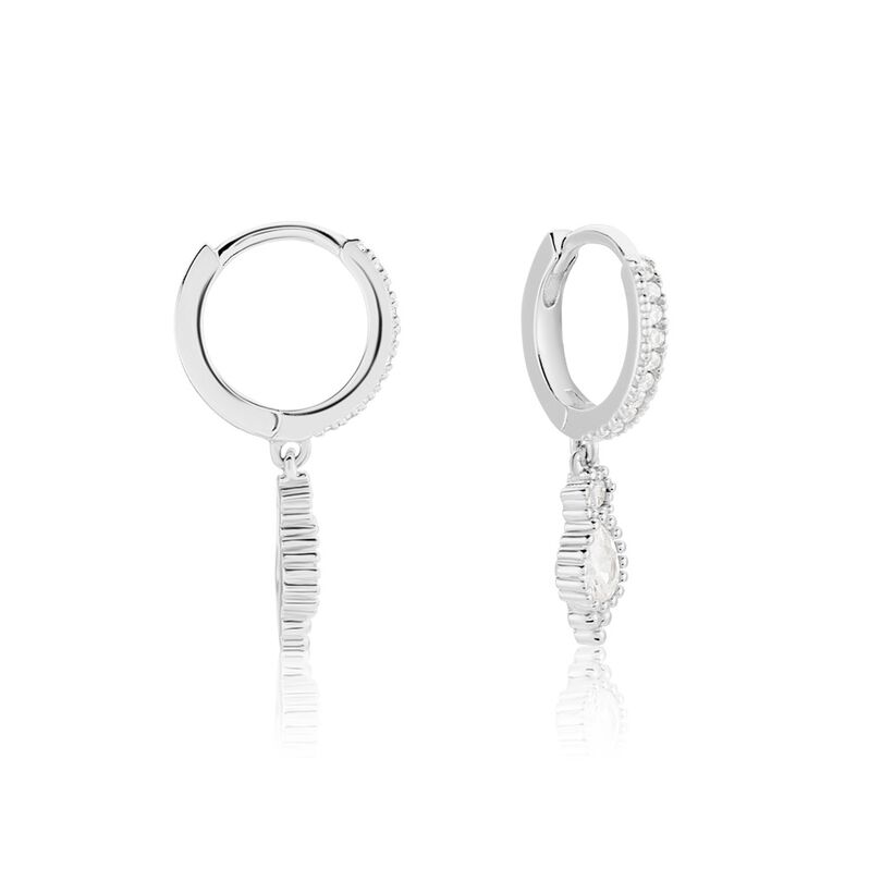 Créoles Ysee Argent Weiss Oxyde De Zirconium - Spannringe Damen | OROVIVO