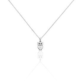 Kinder Halskette Silber 925 Eule - Herzketten Kinder | OROVIVO