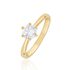 Sonate Damen Ring Gold 750 (18 Karat) Synthetischer Diamant Weiß 0,36 ct