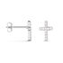 DEBORAH Damen Ohrstecker Silber 925 Zirkonia Wei&szlig; 0,33 ct Religi&ouml;ses Kreuz