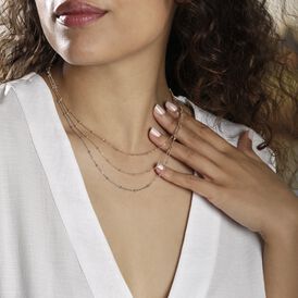 Damen Halskette Silber 925 Tricolor Vergoldet - Ketten ohne Stein Damen | OROVIVO