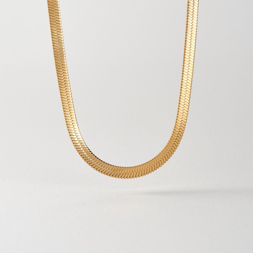 PALOMA Damen Collier Edelstahl vergoldet B 4 mm