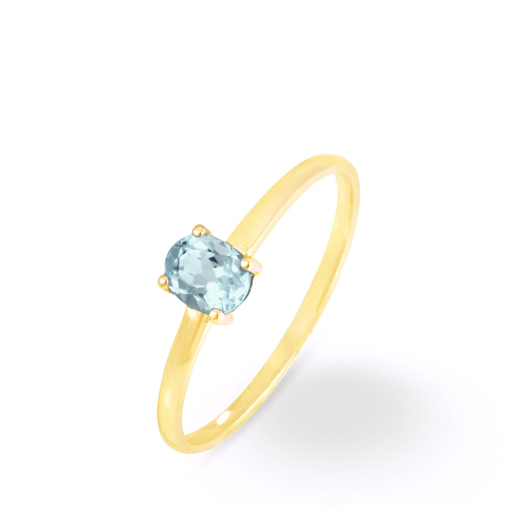 Bague Lily Or Jaune Aigue Marine - Spannringe Damen | OROVIVO