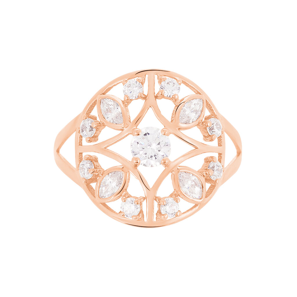 Bague Or Rose Weena Ajouree Oxydes - Spannringe Damen | OROVIVO