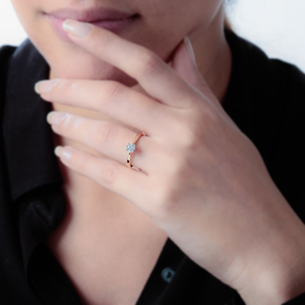 Bague Solitaire Victoria Or Jaune Diamant - Spannringe Damen | OROVIVO