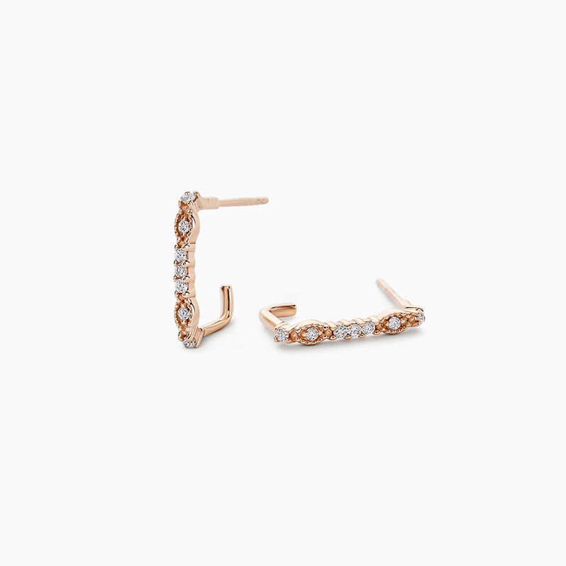 Créoles Izild Argent Rose Oxyde De Zirconium - Spannringe Damen | OROVIVO