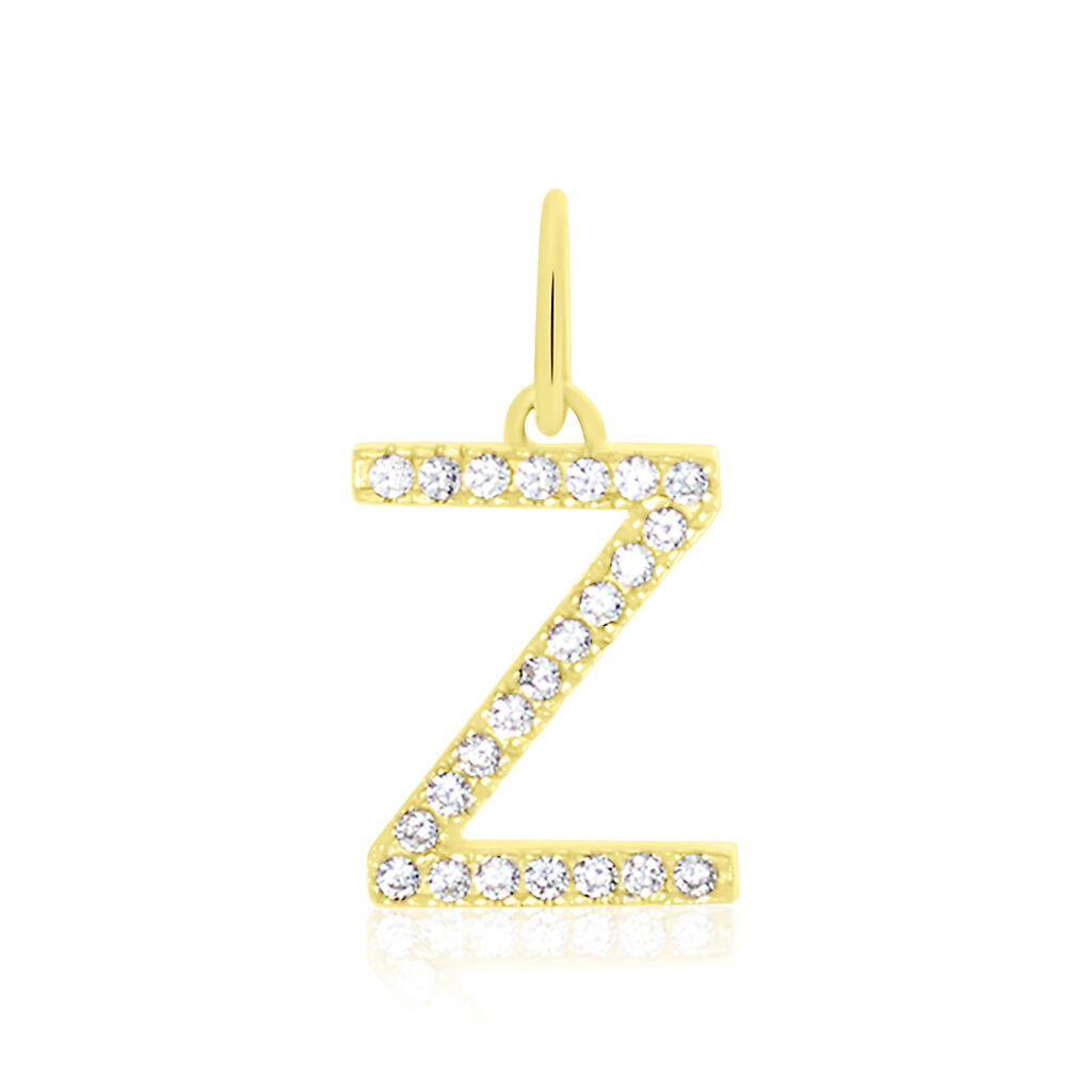 Anhänger Gold 375 Zirkonia Buchstabe Z - Schmuckanhänger Familie | OROVIVO