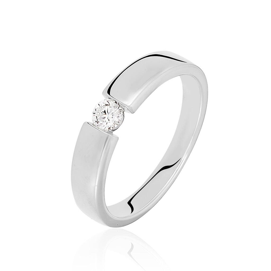 Spannring Weißgold 585 Diamant 0,2ct - Personalisierte Geschenke Damen | OROVIVO