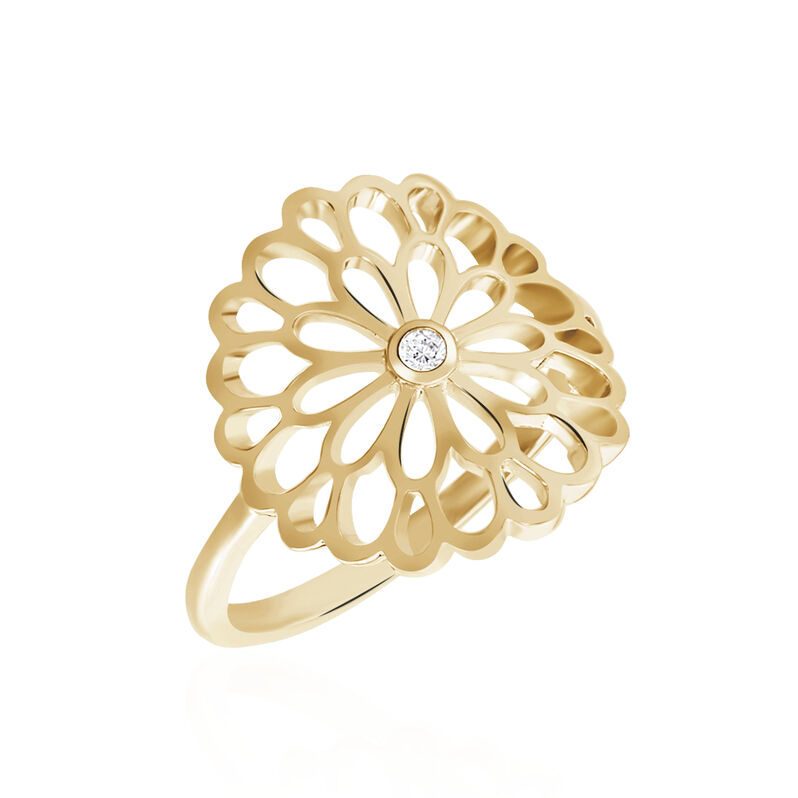 Bague Plaque Or Anicet Oxyde De Zirconiu - Spannringe Damen | OROVIVO