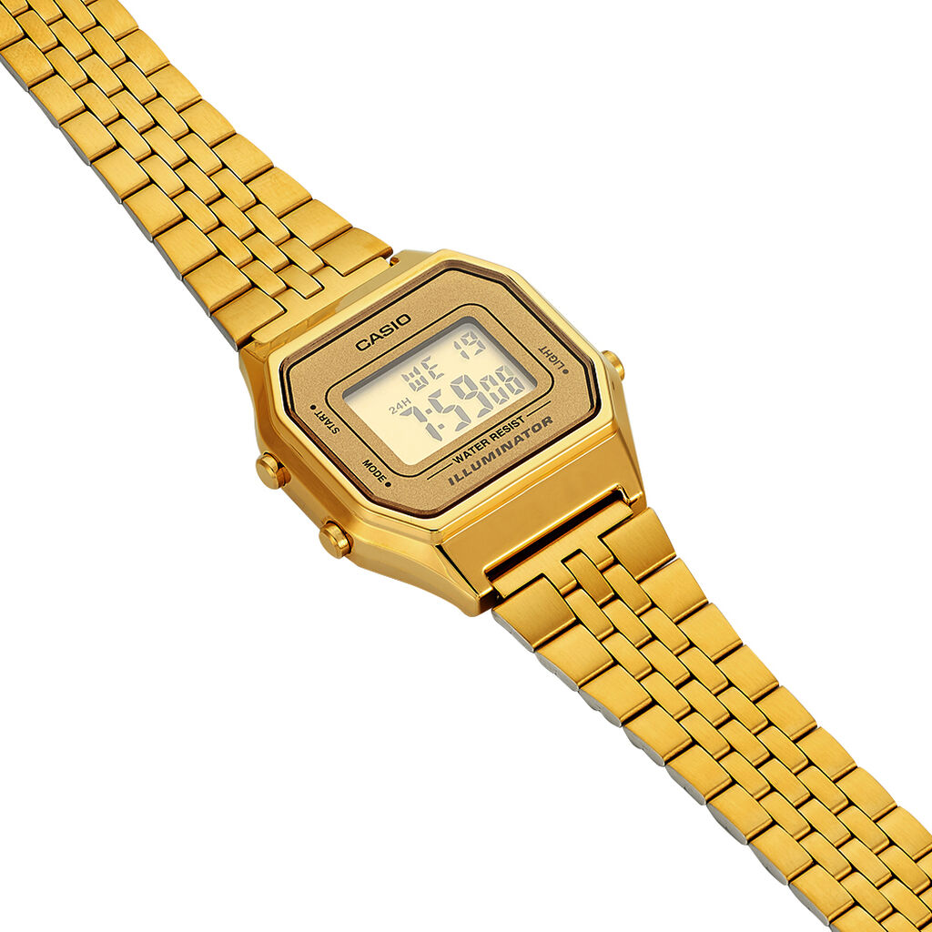 Casio – LA680WEGA – Digitale Mini-Armbanduhr in Gold