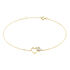 HERZ HO YOU & ME Damen Armband Gold 375 (9 Karat) Diamant Weiß 0,02 ct Herz B 0,07 mm