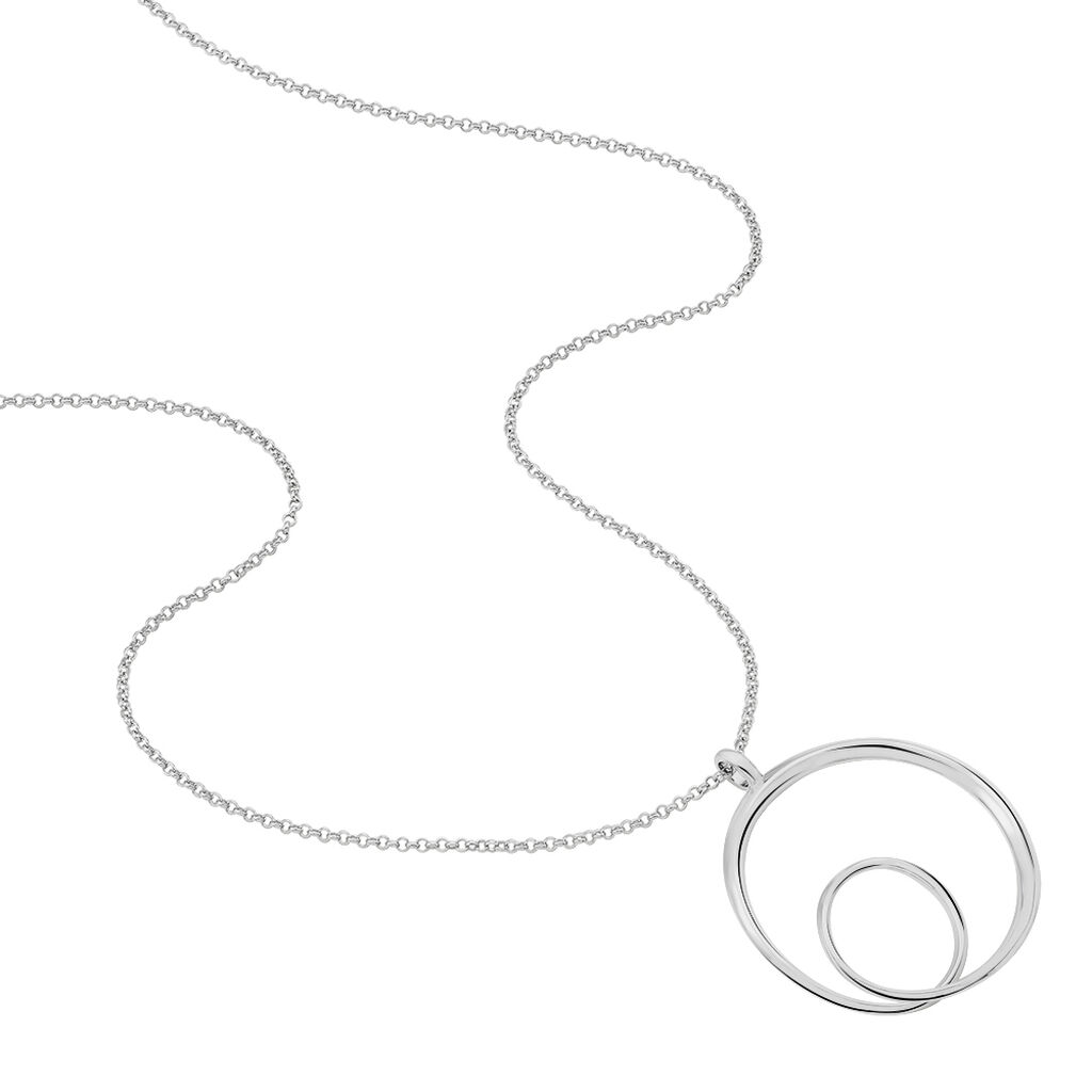 ANNA Damen Collier Silber 925 Doppelkreis