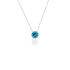 CAMILLA Damen Collier Silber 925 Zirkonia Blau 2,98 ct Kreis