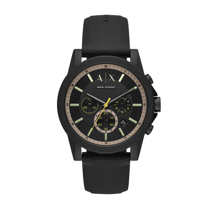 Orologio Cronografo Uomo Armani Exchange Outerbanks quadrante nero AX1343 - Spannringe Herren | OROVIVO
