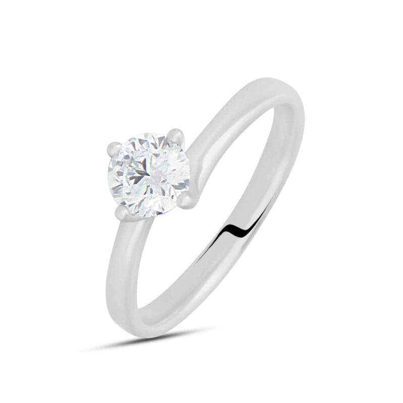 Anello Solitario Valentino Diamade Oro Bianco Diamante Lab-Grown - Spannringe Damen | OROVIVO