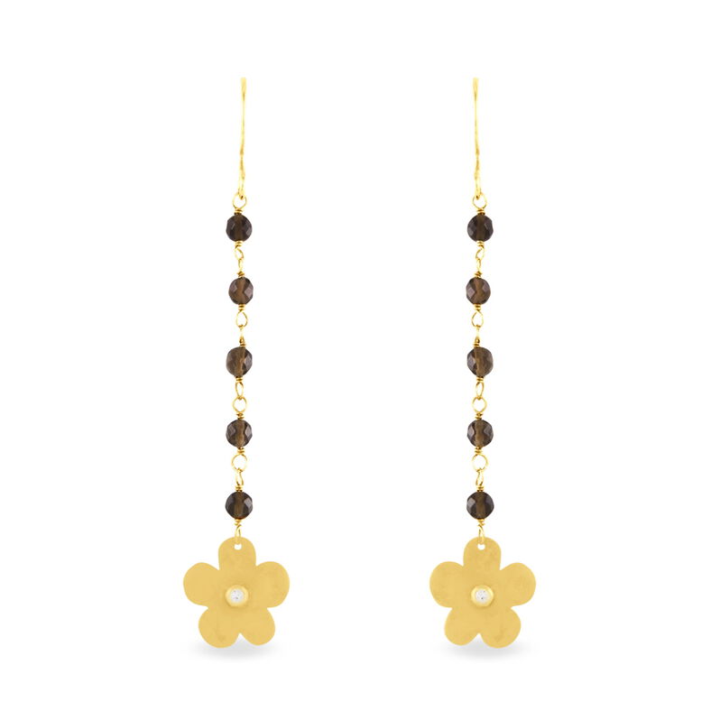 Boucles D'oreilles Pendantes Gervais Argent Jaune Quartz - Spannringe Damen | OROVIVO