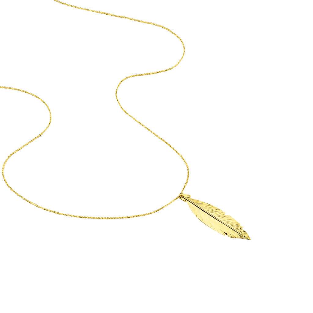 SOLINE 1 Damen Collier Gold 375 (9 Karat) Blatt - Halsketten Damen | OROVIVO